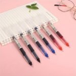 10Pcs/Straight Liquid Ball Pen Quick Drying Test Signature Gel Pen 0.5Mm Black Blue Ink School Office Student Ball Pen Stationery School Rollerball Pen - Image 7