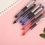 10Pcs/Straight Liquid Ball Pen Quick Drying Test Signature Gel Pen 0.5Mm Black Blue Ink School Office Student Ball Pen Stationery School Rollerball Pen - Image 8