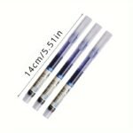 10Pcs/Straight Liquid Ball Pen Quick Drying Test Signature Gel Pen 0.5Mm Black Blue Ink School Office Student Ball Pen Stationery School Rollerball Pen - Image 2