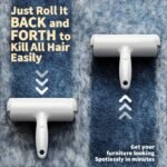 Pet Hair Remover - Lint Roller For Pet Hair - Cat And Dog Hair Remover For Couch, Furniture, Carpet, Car Seat, Reusable Roller W/Self-Cleaning Base - Upgraded Animal Fur Removal Tool - Image 6
