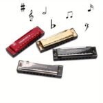 1Pc 10 Holes Harmonica Mouth Organ Puzzle Musical Instrument Beginner Teaching Playing Gift Copper Core Resin Harmonica