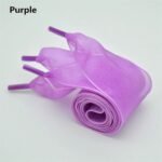 1 Pair Shoelace 2.5Cm/0.98In Widened Transparent Chiffon Yarn Shoelaces Flat Silk Big Bow Wide Laces Trend Beauty Casual Shoes Laces - Image 12