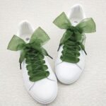 1 Pair Shoelace 2.5Cm/0.98In Widened Transparent Chiffon Yarn Shoelaces Flat Silk Big Bow Wide Laces Trend Beauty Casual Shoes Laces - Image 6