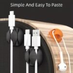 1Pc Simple 3-Slot Charge Cable Clip, Desktop Wire Winder, Self Adhesive Usb Cable Holder, Mouse Cable Charging Cord Clip Organizer - Image 2