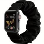 Scrunchie Band For Apple Watch - Cute Printed Elastic Solo Loop Band In Beige, Pink, Green, White, And Brown, Compatible With Series 8, 7, 6, 5, 4, 3, 2, 1 Se, Available In Sizes 38Mm, 40Mm, 41Mm, 42Mm, 44Mm, 45Mm, Bracelet For Apple Watch - Image 11