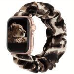 Scrunchie Band For Apple Watch - Cute Printed Elastic Solo Loop Band In Beige, Pink, Green, White, And Brown, Compatible With Series 8, 7, 6, 5, 4, 3, 2, 1 Se, Available In Sizes 38Mm, 40Mm, 41Mm, 42Mm, 44Mm, 45Mm, Bracelet For Apple Watch - Image 16