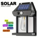 1Pc Macrocosm Solar Wall Lamp With Motion Sensor & Auto On/Off, 3 Modes, Waterproof Outdoor Garden Light, Matte Black Finish, Semi-Flush Mount For Patio, Villa, Courtyard - Durable Plastic, Solar-Powered, Solar Outdoor Lights, Patio Illumination, Sleek Design, Durable Plastic Lamp, Solar Light Outdoor Large, Solar Light For Outside, Solar Outdoor Light, Solar Motion Sensor, Solar Exterior Lamp, Wall Lamp Led, Entrance Solar Light, Solar Light For Exterior, Motion Sensor Solar Light - Image 2