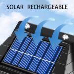 1Pc Macrocosm Solar Wall Lamp With Motion Sensor & Auto On/Off, 3 Modes, Waterproof Outdoor Garden Light, Matte Black Finish, Semi-Flush Mount For Patio, Villa, Courtyard - Durable Plastic, Solar-Powered, Solar Outdoor Lights, Patio Illumination, Sleek Design, Durable Plastic Lamp, Solar Light Outdoor Large, Solar Light For Outside, Solar Outdoor Light, Solar Motion Sensor, Solar Exterior Lamp, Wall Lamp Led, Entrance Solar Light, Solar Light For Exterior, Motion Sensor Solar Light - Image 8