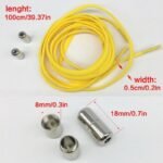 13 Colors, Quick-Lock Metal Shoelaces - Elastic Semicircle Sneaker Laces For Running Shoes, Stylish Bow Design, Durable Acrylic Material, Athletic Footwear Accessories | Stylish Shoelace Design | Secure Shoelace Closure, Shoelace Storage - Image 6