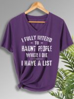 Plus Size Women'S Casual V-Neck Short Sleeve T-Shirt With Bold Letter Print - Heather Gray Relaxed Fit Machine Washable Spring Summer Fall Top Ps05, Everyday Comfort, Durable Casualwear - Image 2