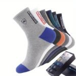 New Black Business Solid Color Socks For Men, Mid-Calf Length, Suitable For Spring, Autumn, And Winter, Available In Sizes 5, 10, 15, 20, 25, 30, 35, And 40. - Image 10