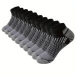 10 Pairs Of Men'S Mid Crew Sport Socks, Sweat-Absorbing Comfy Breathable Socks For Men'S Basketball Training, Running Outdoor Activities