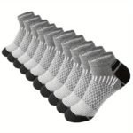10 Pairs Of Men'S Mid Crew Sport Socks, Sweat-Absorbing Comfy Breathable Socks For Men'S Basketball Training, Running Outdoor Activities - Image 5