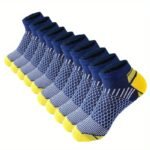 10 Pairs Of Men'S Mid Crew Sport Socks, Sweat-Absorbing Comfy Breathable Socks For Men'S Basketball Training, Running Outdoor Activities - Image 2