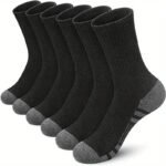 6 Pairs Of Men'S Mid Crew Sport Socks, Sweat-Absorbing Comfy Breathable Socks For Men'S Basketball Training, Running Outdoor Activities Breathable Thin - Image 3