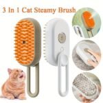 Steamy Cat Brush, 3 In 1 Cat Steamy Brush, Cat Brush Massaging Comb, Usb Recharging Pet Grooming Comb - For Removing Loose Hair & Massaging, Steamy Dog Brush, Suitable For All Cats & Dogs, Suitable For Daily Grooming - Perfect Gift For Pet Lovers