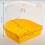 1Pc Clear Bird Bathtub, Parrot Bathroom For Bird Cage, Bird Hanging Accessories, Pet Bird Supplies Christmas Gift - Image 2