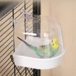 1Pc Clear Bird Bathtub, Parrot Bathroom For Bird Cage, Bird Hanging Accessories, Pet Bird Supplies Christmas Gift - Image 4