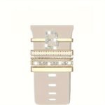 Hot 2024 New Shiny Alphabet Initial Letter Watchband Ring Loops, Luxury Rhinestone Watch Strap Charms Decorations 5Pcs Alphabet Initial Letter Watchband Rings Loops Compatible With Watch Garmin Smartwatch (A-Z) - Image 30