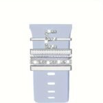 Hot 2024 New Shiny Alphabet Initial Letter Watchband Ring Loops, Luxury Rhinestone Watch Strap Charms Decorations 5Pcs Alphabet Initial Letter Watchband Rings Loops Compatible With Watch Garmin Smartwatch (A-Z) - Image 7