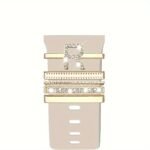 Hot 2024 New Shiny Alphabet Initial Letter Watchband Ring Loops, Luxury Rhinestone Watch Strap Charms Decorations 5Pcs Alphabet Initial Letter Watchband Rings Loops Compatible With Watch Garmin Smartwatch (A-Z) - Image 42