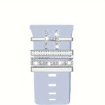 Hot 2024 New Shiny Alphabet Initial Letter Watchband Ring Loops, Luxury Rhinestone Watch Strap Charms Decorations 5Pcs Alphabet Initial Letter Watchband Rings Loops Compatible With Watch Garmin Smartwatch (A-Z) - Image 10