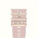 Hot 2024 New Shiny Alphabet Initial Letter Watchband Ring Loops, Luxury Rhinestone Watch Strap Charms Decorations 5Pcs Alphabet Initial Letter Watchband Rings Loops Compatible With Watch Garmin Smartwatch (A-Z) - Image 67