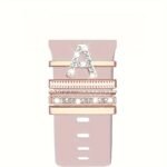Hot 2024 New Shiny Alphabet Initial Letter Watchband Ring Loops, Luxury Rhinestone Watch Strap Charms Decorations 5Pcs Alphabet Initial Letter Watchband Rings Loops Compatible With Watch Garmin Smartwatch (A-Z) - Image 68