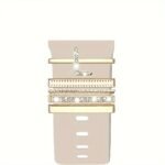 Hot 2024 New Shiny Alphabet Initial Letter Watchband Ring Loops, Luxury Rhinestone Watch Strap Charms Decorations 5Pcs Alphabet Initial Letter Watchband Rings Loops Compatible With Watch Garmin Smartwatch (A-Z) - Image 38