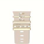 Hot 2024 New Shiny Alphabet Initial Letter Watchband Ring Loops, Luxury Rhinestone Watch Strap Charms Decorations 5Pcs Alphabet Initial Letter Watchband Rings Loops Compatible With Watch Garmin Smartwatch (A-Z) - Image 32