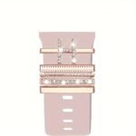 Hot 2024 New Shiny Alphabet Initial Letter Watchband Ring Loops, Luxury Rhinestone Watch Strap Charms Decorations 5Pcs Alphabet Initial Letter Watchband Rings Loops Compatible With Watch Garmin Smartwatch (A-Z) - Image 54