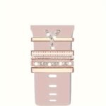 Hot 2024 New Shiny Alphabet Initial Letter Watchband Ring Loops, Luxury Rhinestone Watch Strap Charms Decorations 5Pcs Alphabet Initial Letter Watchband Rings Loops Compatible With Watch Garmin Smartwatch (A-Z) - Image 66