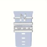 Hot 2024 New Shiny Alphabet Initial Letter Watchband Ring Loops, Luxury Rhinestone Watch Strap Charms Decorations 5Pcs Alphabet Initial Letter Watchband Rings Loops Compatible With Watch Garmin Smartwatch (A-Z) - Image 20