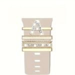 Hot 2024 New Shiny Alphabet Initial Letter Watchband Ring Loops, Luxury Rhinestone Watch Strap Charms Decorations 5Pcs Alphabet Initial Letter Watchband Rings Loops Compatible With Watch Garmin Smartwatch (A-Z) - Image 48