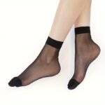 10 Pairs Solid Nylon Socks, Soft & Lightweight Elastic Short Socks, Women'S Stockings & Hosiery - Image 5