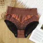 Women'S High Waist Seamless Panties With Hip Lift - Breathable Lace Trim Briefs For Postpartum Recovery, Retro Striped Tummy Control Underwear, Tight-Fitting Body Shaper In Black/Grey/Navy, Postnatal Underwear | Vintage Style Lingerie | Smooth Texture Fabric - Image 11