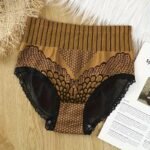 Women'S High Waist Seamless Panties With Hip Lift - Breathable Lace Trim Briefs For Postpartum Recovery, Retro Striped Tummy Control Underwear, Tight-Fitting Body Shaper In Black/Grey/Navy, Postnatal Underwear | Vintage Style Lingerie | Smooth Texture Fabric - Image 15