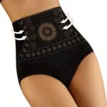 1Pc High-Waist Tummy Control Shapewear Panties For Women Seamless Hip Lift Belly Breathable Vintage Style Snug Fit Underwear With Postpartum Recovery - Image 3