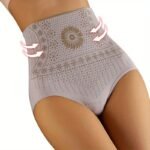 1Pc High-Waist Tummy Control Shapewear Panties For Women Seamless Hip Lift Belly Breathable Vintage Style Snug Fit Underwear With Postpartum Recovery - Image 7
