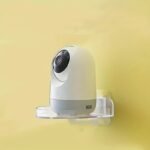 Wall-Mounted Camera Holder With Suction Cup/Adhesive Installation - No Drill Required, White Modern Design With Mounting Bracket & Stand, Compatible With / Cctv Cameras, Easy Installation For Home/Office/Door/Window Surveillance, Space-Saving Design - Image 2