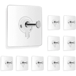 10Pcs Self-Adhesive Wall Hooks, 5.9Kg Capacity, No Nails Needed For Hanging Pictures, Towels & More - Easy Installation, Damage-Free Design, White Plastic Material, Hooks For Hanging Things Wall - Image 3