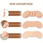 4 Pairs Comfortfit Polyester Shoe Filler Inserts - Non-Slip Adhesive Heel Grips For Loose-Fitting Shoes, Comfort Protectors, Secure Shoe Fit | Textured Insole Design | Polyester Fiber Construction, Shoe Accessories - Image 4