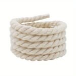 1Pair Handwoven Cotton Hemp Rope Shoelaces, Thickened Shoelaces For Canvas Shoes, Bold Twisted Thread Weaving Shoelaces For Sports Shoes - Image 7