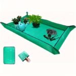 1Pc, Large Plant Potting Mat, Thickened Waterproof Potting Mat For Indoor Plant Transplantation And Control Dirty, Foldable Indoor Succulent Potting Mat, Portable Gardening Mat Green