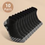 10/20 Pairs Men'S Low-Cut Crew Socks - Moisture-Wicking All-Season Breathable Socks With Elastic Ribbed Cuff, Multi-Color Solid Options For Casual & Athletic Wear - Image 3