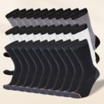 10/30 Pairs Men'S Long Socks, Crew Sports Tube Socks, Socks For Men, Mens Socks, Daily Wear Socks, Athletic Socks, Simple Style, Classic Design, Stretchy Socks, Comfortable Fit, Men'S Footwear, Multipack Socks, Office Workers, Gym Enthusiasts