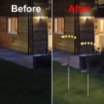 6/8/10-Light Solar Lawn Lamp For Yard, Illuminated Diode Wind Drive Firefly Ground Stake Light, Garden Ramadan Decoration Festival Lamp, Energy-Efficient Switch Control, Detachable Spotlight, Plastic Material, Solar-Powered, Outdoor Lighting - Image 8