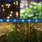 6/8/10-Light Solar Lawn Lamp For Yard, Illuminated Diode Wind Drive Firefly Ground Stake Light, Garden Ramadan Decoration Festival Lamp, Energy-Efficient Switch Control, Detachable Spotlight, Plastic Material, Solar-Powered, Outdoor Lighting - Image 4