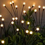 6/8/10-Light Solar Lawn Lamp For Yard, Illuminated Diode Wind Drive Firefly Ground Stake Light, Garden Ramadan Decoration Festival Lamp, Energy-Efficient Switch Control, Detachable Spotlight, Plastic Material, Solar-Powered, Outdoor Lighting - Image 2