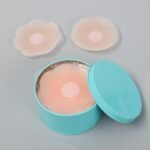 12-Pack Silicone Adhesive Bras, Reusable Round Wireless Bra Inserts, Opaque Non-Textile Breast Forms, Hand Washable Lingerie Accessories - Image 6